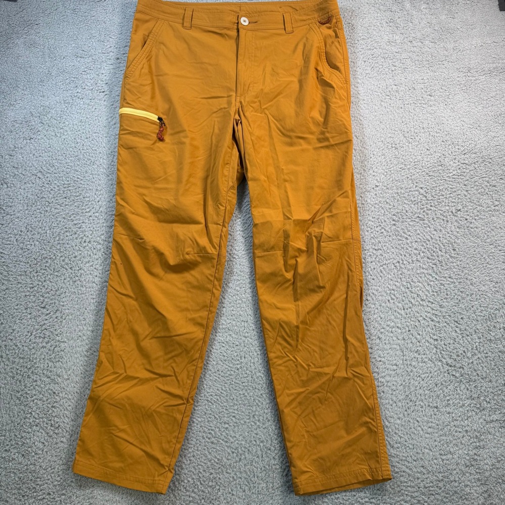 REI Co-op Sahara Path Pants Mens 36x29 Ochre Orange Stretch Hiking Outdoor